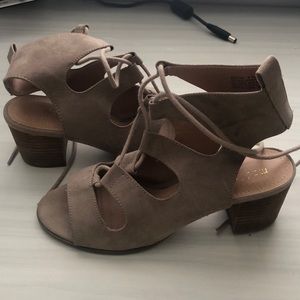 Barely worn lace up sandals